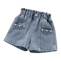 Djevojke povremene traper kratke hlače raširene sirove rublje rastezanje Jean Shorts Shorty sa džepom