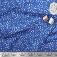 Soimoi plava pamučna proizvodna tkanina umjetnička cvjetna otisnuta zanatska tkanina od dvorišta široka