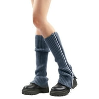 Vunene čarape za ženske jesenske i zimske gomile čarape pletene nogave rukave patentne patentne patentne patentne čizme i čarape neprozirne kontrole Božićne čarape za žene ispunjene čarape Žene