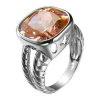 Kiplyki Veleprodaja Adies Fashion Square Diamond Diamond Ring Modni kreativni nakit