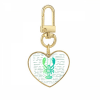Jastog kandže Ogroman Art Deco modni zlatni srčani tastera za ključeve za ključeve