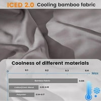 Ponderirana pokrivačica kraljevska veličina s bambusom Duvet Cover Oeko-TE certificirani materijal ICED 2. Hlađenje ponderirano pokrivač za vruće pragove sa staklenim pijeskom