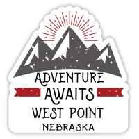 West Point Nebraska suvenir Vinil naljepnica za naljepnicu Avantura čeka dizajn