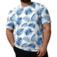 Muška majica Ljetna casual plus veličina kratkih rukava Okrugli vrat napušta cvjetnu škripu majicu