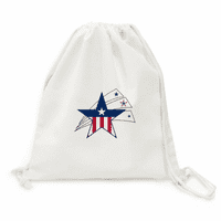 Amerika Star Flag Shine Bright Backpack Canvas Povratna mreža za višekratnu mrežicu za višekratnu upotrebu