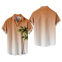 B91xz muške košulje muške ljetne turističke turizam plaža modni trend slobodno vrijeme 3D digitalni tisak majica kratkih rukava narančasta, veličine xs
