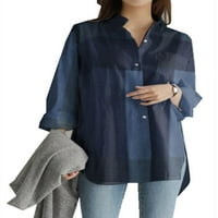 Ženska majica s dugim rukavima na dugim rukavima Casual Labavi bluza Plus veličine