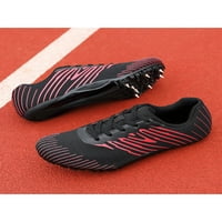 Rotosw Muški atletici Spikes Track & Field Cipele Čipkaste cipele lagane ravne tenisice koje skaču izdržljivo crno- 10