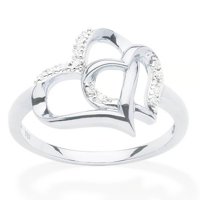 Baccocs nama do elegantnog sjajnog angažman prstena Legura šuplje rhinestone dvostruko srce Žene vjenčani nakit za vjenčanje Prsteni srebro 8
