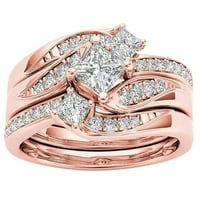 Cara Lady Rings Circon Prstenovi Dame Poklon Nakit Djevojke Prstenje Vjenčani prstenovi Žene pokloni Rose Gold 11
