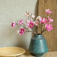 Umjetno cvijeće 19 Magnolia podružnice vaze aranžman za vjenčanje poklon ukras ukras za kućna zabava za zabavu Lažni cvijeće