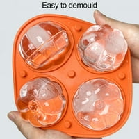 Kalup za kocke leda - jednostavan za decold - Pogodno za čišćenje - okrugli oblik - okrugli oblik sa lijevkom - DIY silikonska bundeva ladica za ledenje - Domaćinstvo