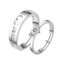 Pgeraug pokloni za žene Romantični angažman Par prstenovi Volim te zvoni podesivi prsten nakit c