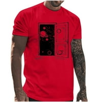 Zuwimk T majice za muškarce, muške mišiće V izrez Polo majice Slim Fit s kratkim rukavima pamučne golf majice crvena, xl