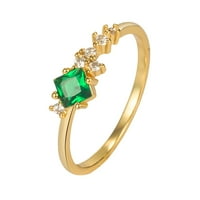 Modni prsten smaragds cirkon dijamantski prsten zlatni smaragds dijamantski prsten dame za muškarce za muškarce koje ne hrmeni prstenje zvoni veličine anime prstenovi za teen djevojke akrilni prsten