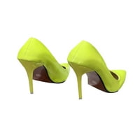 Ženske lagane cipele s visokom petom cipele sa visokom potpeticama Formalne šiljaste pneske pneske dame rade sjajni seksi zelena 5