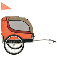 Kepooman Sklopivi mali i srednji psi biciklistički nosač bicikla sa kotačima za dom, smeđe