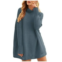 Ženska casual moda Solid Color Top pulover Visoki vrat labav pleteni džemper hot6sl868190