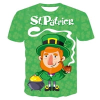 Suncoda St. Patrickov dan Muška grafička majica za muškarce djetelja Grafičke teženje muškarci Outfit Muški trenerke Ljetne odjeće