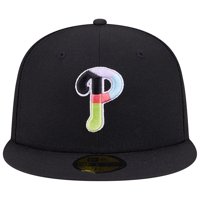 Muška nova era crna Philadelphia Phillies Multi-Color 59Fifty ugrađeni šešir