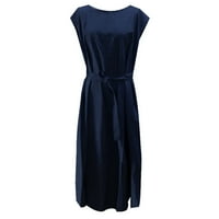 Padort haljine za ženska tunika TOP SWING majica Labava haljina Formalna haljina za svadbenu zabavu za goste plava, 5xl