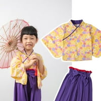 Djevojke za dijete Outfits cvjetno tiskovina kratkog rukava pamučne proljeće ljeto Top hlače postavlja dječju odjeću za djecu