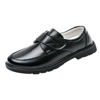 COLISHA Dječje oblače cipele FAU Kožne stane Udobne loaferi School Soft Loafer Uniform Ležerne cipele Duboko crno 7c