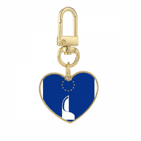 Arhitektura Francuska Jedinstveni EU Gold Heart Keychain Metalni držač za ključeve