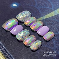 Mairbeon naljepnica za nokte Izmjenjiva sjajna površinska plastika DIY noktiju Art-Aurora Film Manikure Transfer papir za nokte zalihe