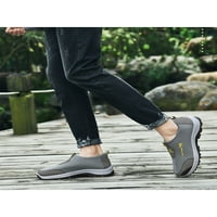 Welliumiy Men tenisice mreža za šetnju cipela za cipele na casual cipelama vanjski stan sportski modni komfor treneri sivi 9