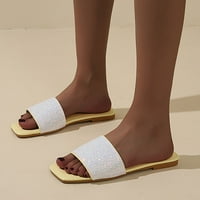 Poznate i sandale za odrasle žene za žene sandale za žene modne retro ravne sandale Ljetne ženske sunčane sandale za žene žute 8