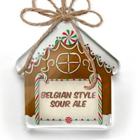 Ornament tiskani jedno obosoni belgijski stil kiselog piva, vintage stil Božić Neonblond