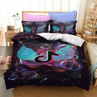 Kompletni poklopac setovi Twin pune kraljevske kraljevske veličine Super meka posteljina prekrivača prozračnih povlača za krevet sa jastukom