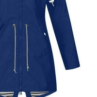 Kišna jakna za žene vodootporna sa obloženim kaputom moda plus veličine vanjskog aktivnog putovanja planinarenje labavim kaputom sa kapuljačom