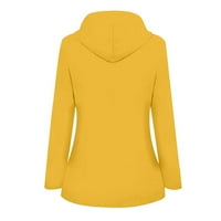 Wyongtao Vodootporna kišna jakna za žene, plus veličine Žene Vodootporne kišne jakne Hood WindBreaker za planinarenje Putovanja i trčanje, žuti m