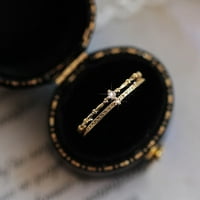 Chaolei prsten za žene Trendy nakit zlatni dijamantni princezov prsten svjetlo visokokvalitetni nakit za žene za žene, djevojke