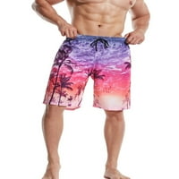 REJLUN Muške kratke hlače za plažu visokog struka Drže drvo Summer Kratke hlače Ležerne prilike za plažu za odmor Mini pantalone za odmor