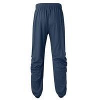 Muške hlače Ležerne vježbanje trčanje tekuće boje bočne oblikovanje labavih hlača džepne džepove Splice pantalone pantalone pantalone