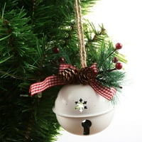 Ukrasi za božićne drvve veliki bijeli zvoni božićni privjesak