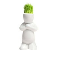 Fdelink The Haljina mini bonsai glava travnata kosa bijela keramička vrta, travnata sa lutkama