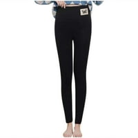 Lenago Stretnjeve pantalone za žene plus veličine Ispiši topla zimska uska guste vunene kašmirske hlače pantalone pantalone