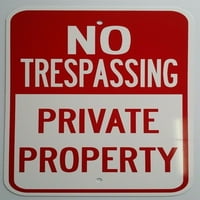 Prometni znakovi - Nema prelaska privatnih znakova za privatne nekretnine Land Aluminijumski znak Ulično odobreno Znak 0. Debljina - znak - znak