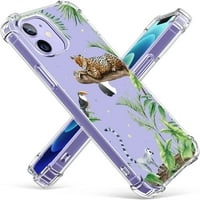Jungle Cheetah Clear futrola za iPhone 12, Estetski umjetnički dizajn za muškarce, jedinstveni mekani