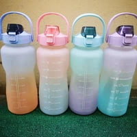 2000ml plastični prijenosni veliki kapacitet fitness pijenje na otvorenom sportski gradijentna boca boce sa slamom plava i narančasta 2000ml