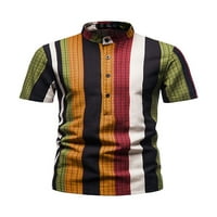 Sanviglor Muns majica Cvjetni print TOPS Henley Neck T Majica Casual BluZA odmori ljetne majice Style O 2XL