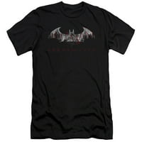 Arkham City - Bat Fill - Premium Slim Fit Majica kratkih rukava - velika