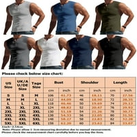 Muške mišićne košulje Henley vrat Ljetni vrhovi bez rukava za muškarce Stretch T-Majica Workout Tee Plava L