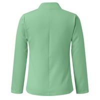 Mišuowi zimski kaputi za žene Ženske povremene džepne uredske bluže za plap otvorene prednje kardigane Radni odijelo 2xL