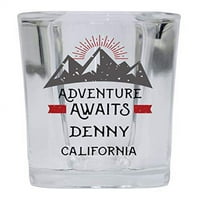 Denny California Suuvenir Square Base alkoholna pića Shot Glass Avantura čeka dizajn