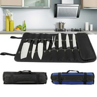 Kuharska torba za nož - ukupni džepovi za noževe i kuhinjsko posuđe - izrađene od voštanog najlona otporno na mrlje - za kuhare i kulinarske studente - noževe nisu uključene